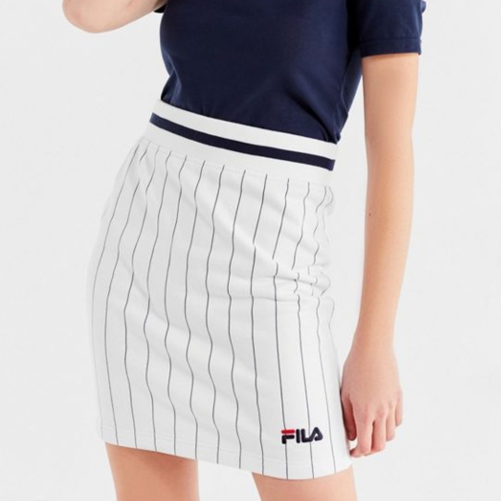 Urban Outfitters FILA Francesca Pinstripe Skirt